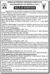 IVRI - www.indgovtjobs.in
