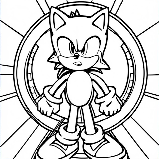 Sonic Prime printable coloring sheets