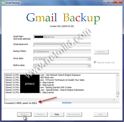 Gmail backup