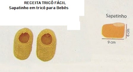 Sapatinho Em Trico Para Bebês -Sapatilha em tricô