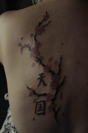 Upper Back Japanese Tattoos With Image Cherry Blossom Tattoo Designs