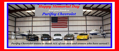 Happy and Safe Memorial Day from Purifoy Chevrolet