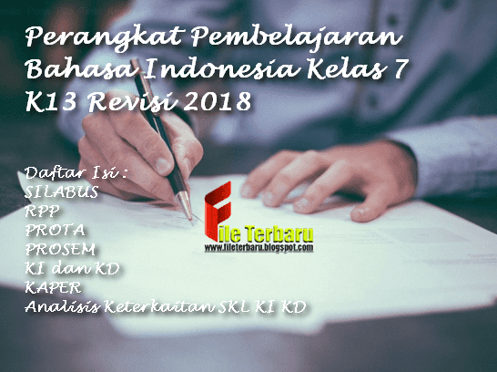 Perangkat Pembelajaran Bahasa Indonesia Kelas 7 K13 Revisi 2018