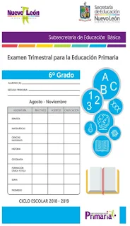 6to grado Examen Trimestral Primer Trimestre Primaria 