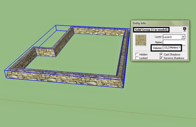  Cara  Menghitung  Volume  di SketchUp