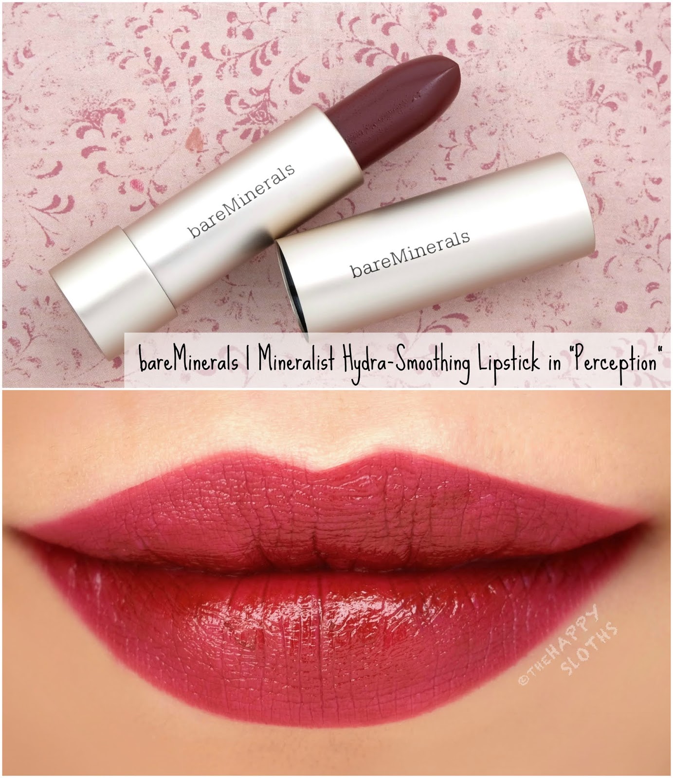 bareMinerals | Mineralist Hydra-Smoothing Lipstick in "Perception": Review and Swatches