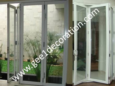  pintu aluminium kusen kaca lipat sliding swing 