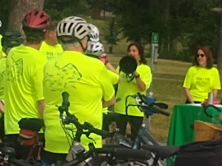 Mayor O'Donnell speaking through megaphone