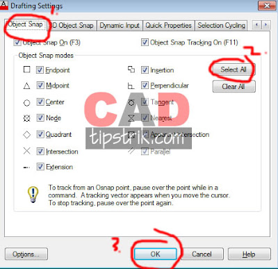 Cara Mengatur Snap Dengan Cepat AutoCAD 2013