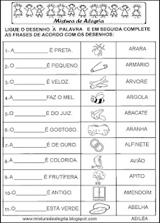 Atividades de alfabetização