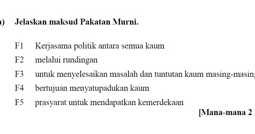 Pakatan Murni - Target SPM Sejarah 2015