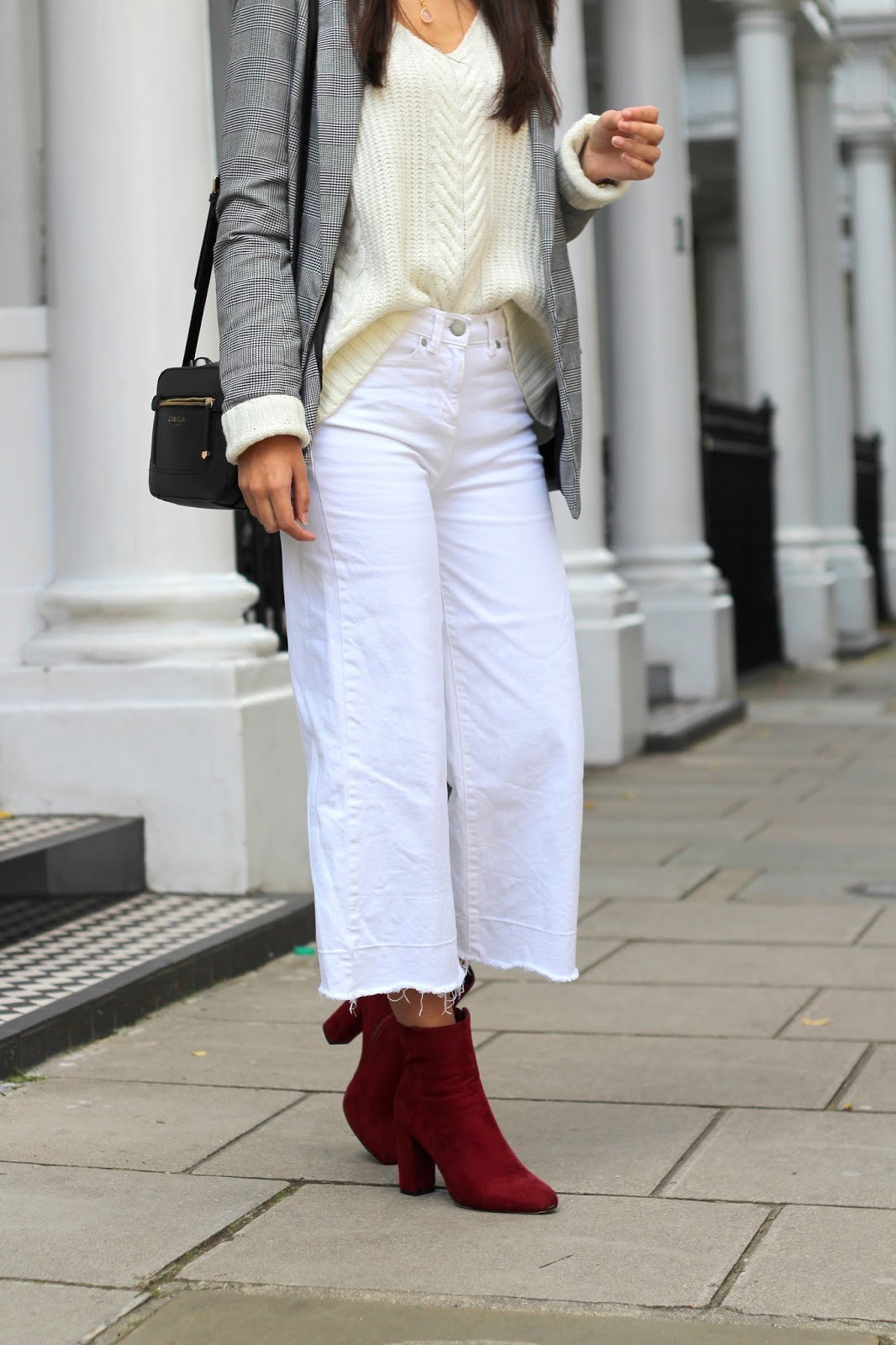 white denim culottes next peexo blogger