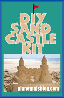 Make a Sand Castle Kit from recycled and household items for the beach.