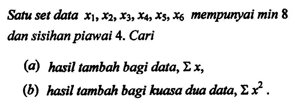 Matematik Tambahan: Statistik Matematik Tambahan: Statistik