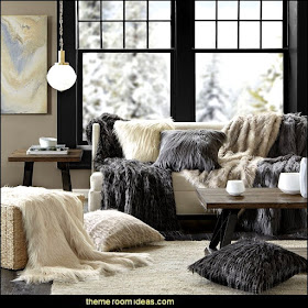 Faux Fur pillows  faux fur home decor - fuzzy furry decorations - Flokati - mink - plush - shaggy - faux flokati upholstery - super soft plush bedding - sheepskin - Mongolian lamb faux fur - Faux Fur Throw - faux fur bedding - faux fur blankets