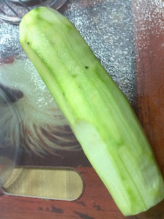 Peeled zucchini