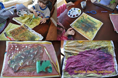 Eric Carle butterflies painted tissue paper