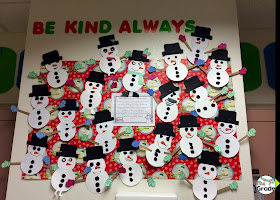 Each snowman is different just like every student in our classroom!