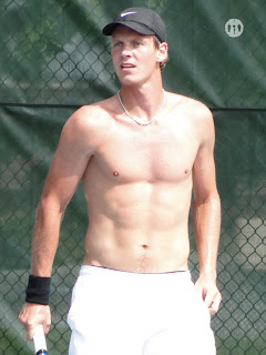 Tomas Berdych Shirtless at Cincinnati Open 2009