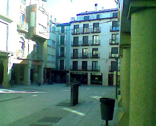 Plaza del Mercado en Barbastro (Somontano, Huesca, Aragón, España)