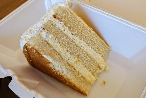Lilikoi cake slice