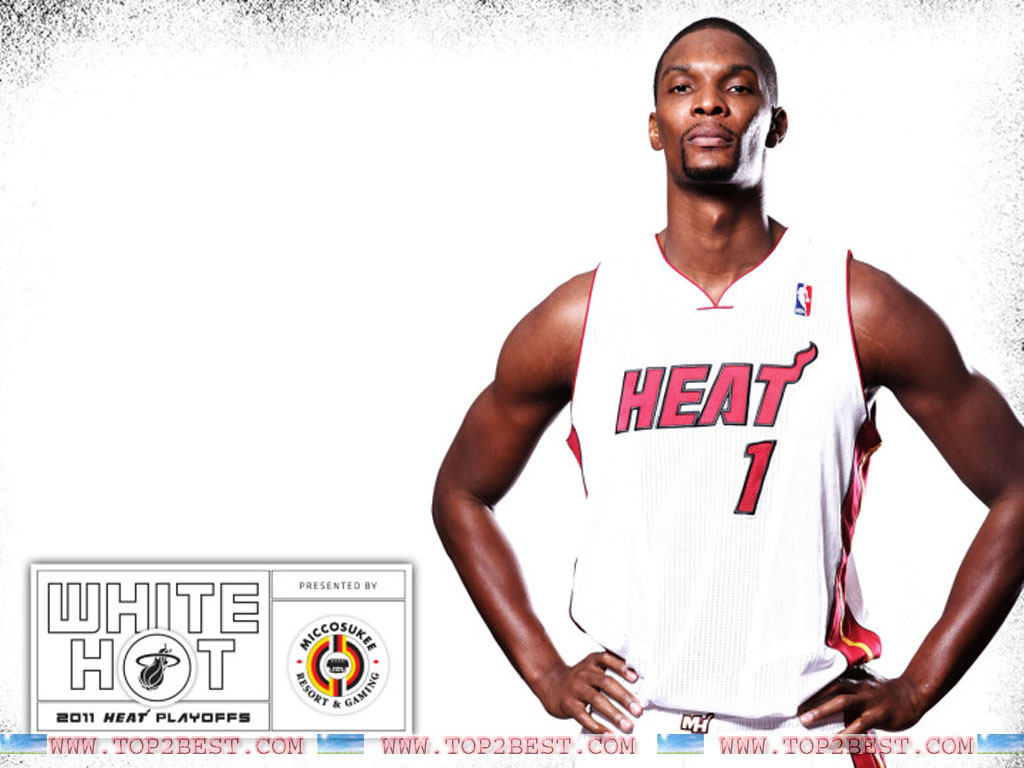 Chris Bosh Miami Heat White Costume 2013 Wallpapers