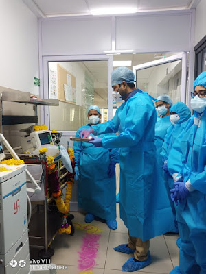 Dussehra pooja at Ruby Hall Clinic ICU (2020)