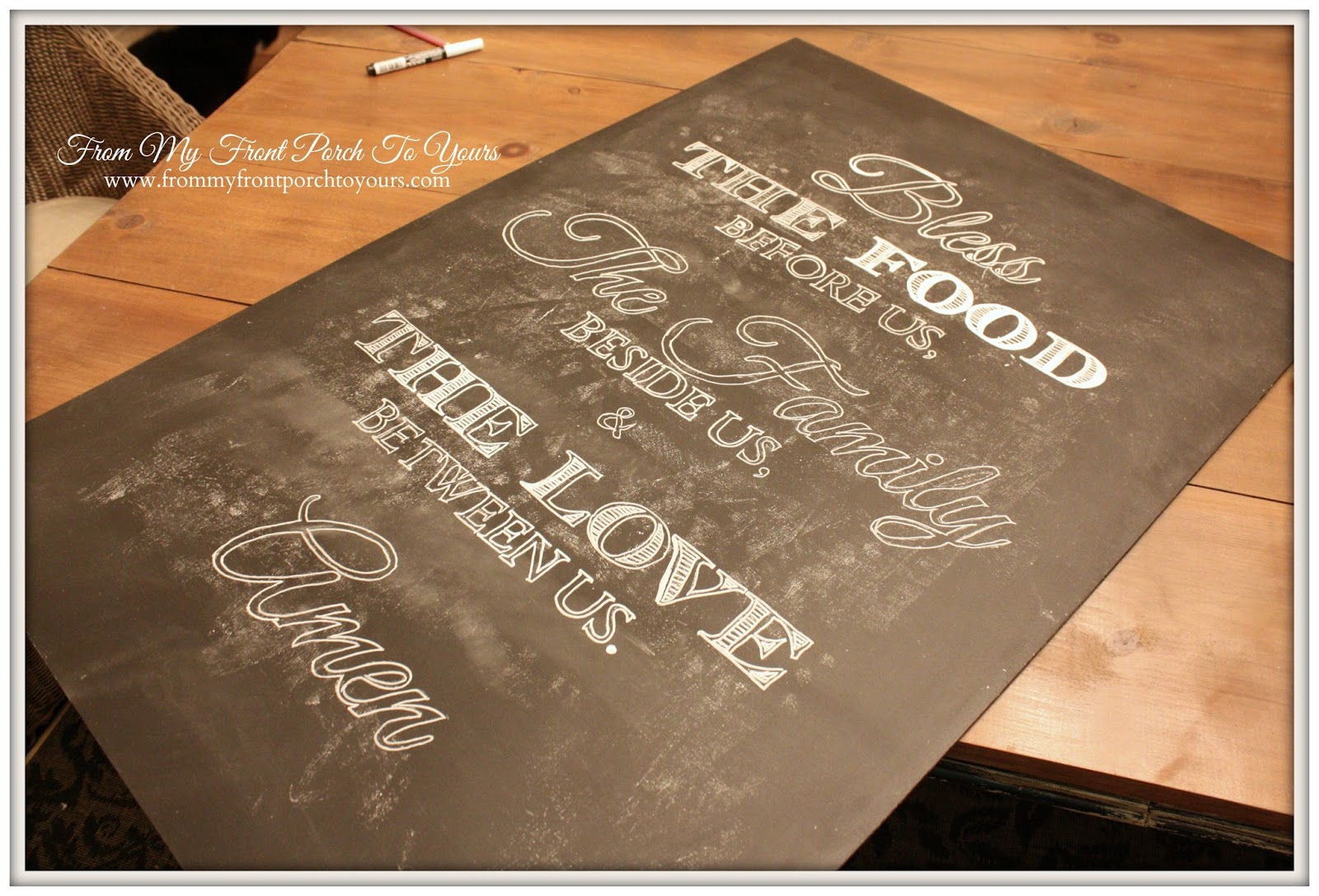 From My Front Porch To Yours- DIY Dining Room Chalk Board Tutorial