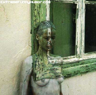 Body Painting - Camouflage - Window frame