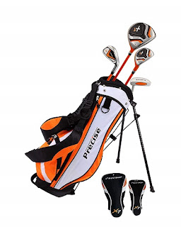 Complete golf club set for junior boys aspiring to be golf pros whether left-or-right-handed.