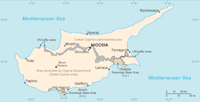 Cyprus Map Regional Political