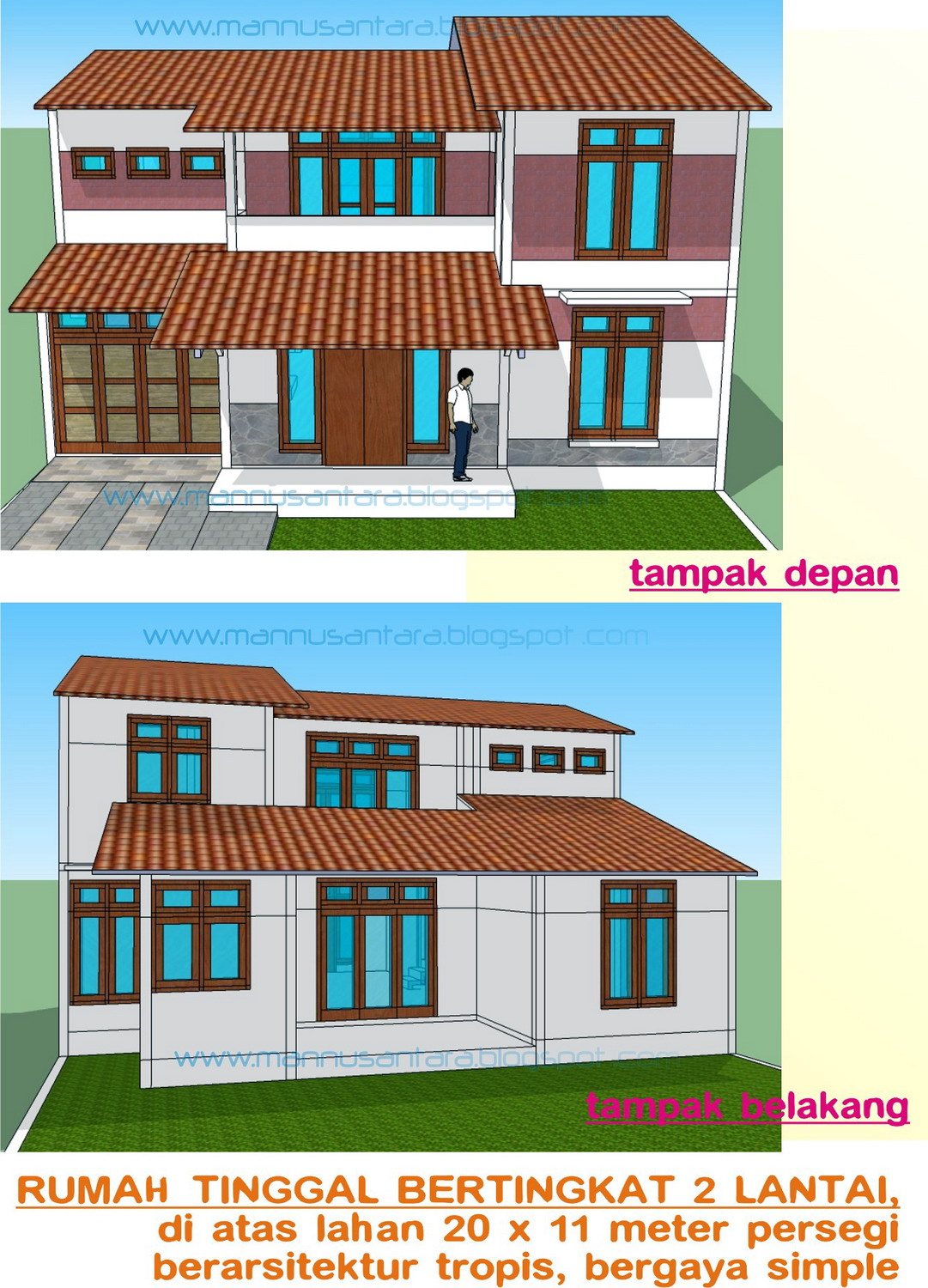  Desain  Rumah  Bertingkat Bagian  Belakang