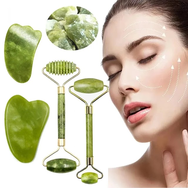 Natural Jade Roller Gua Sha Massager Tool Buy on Amazon and Aliexpress
