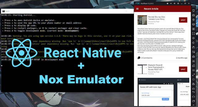 react native with nox emulator