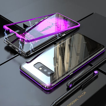 Bakeey Magnetic Adsorption Metal Clear Tempered Glass Scratch Resistant Protective Case for Samsung Galaxy Note 8 