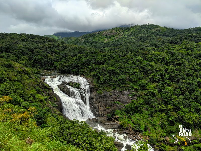 Mallalli Falls, Kumaradhara river and Pushpagiri mountains