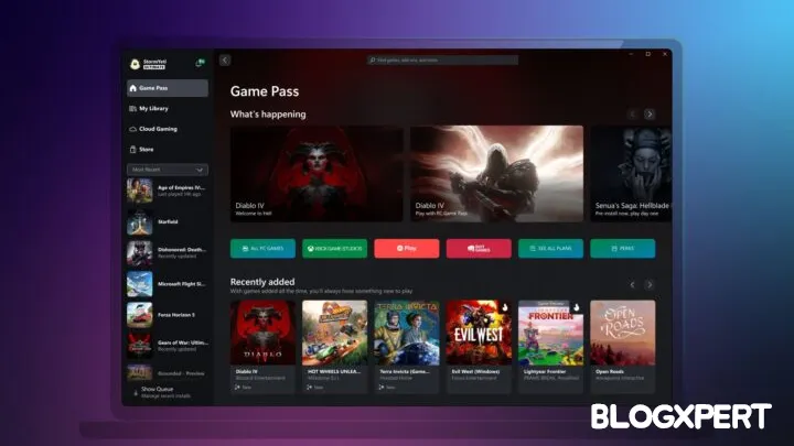 Game Hubs disponible en aplicación Xbox para ordenadores