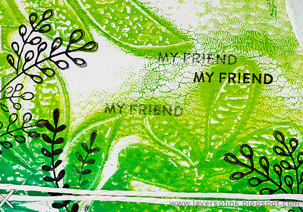 Layers of ink - Gel Printed Leaf Frame Tutorial by Anna-Karin Evaldsson