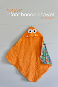 Monster Infant Hooded Towel Tutorial