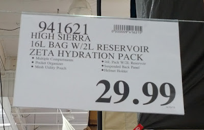 Deal for the High Sierra Zeta 16L Hydration Backpack at Costco