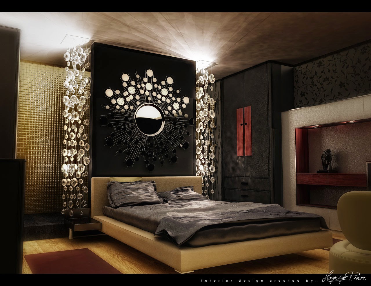 Glamorous bedroom decorating ideas  Kinjenk House Design
