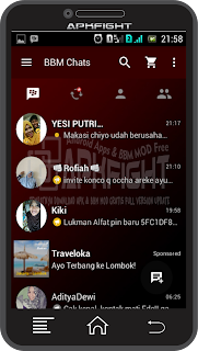 BBM Tema DarkRed v.2.13.1.14 Apk Terbaru