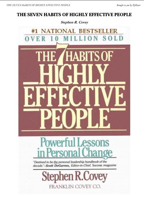 7 HABBITS OF HIGHLY EFFECTIVE PEOPLE FREE PDF DOWNLOAD