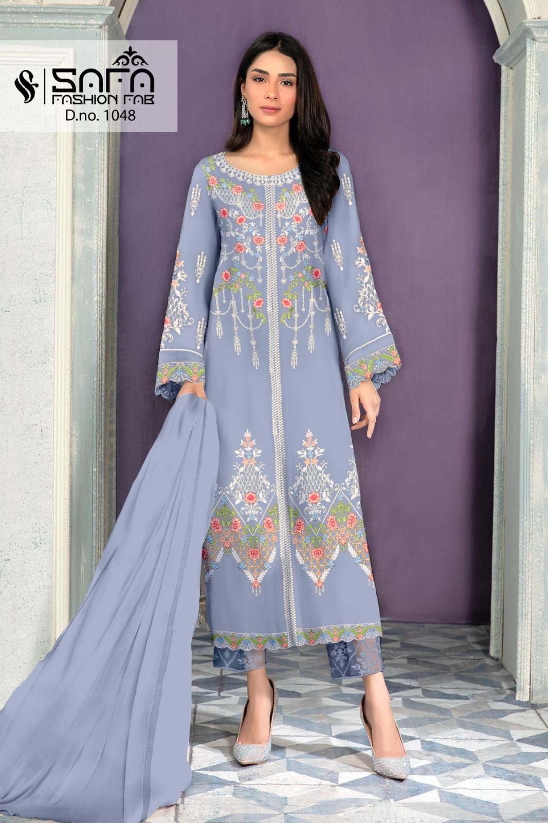 Buy Georgette Embroidery Sf 1048 Safa Fashion Fab Pakistani 