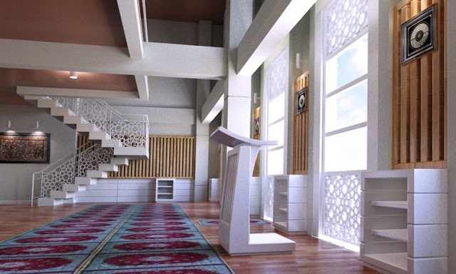 LINGKAR WARNA Desain  interior masjid  di makassar 