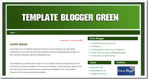 Blogger Green