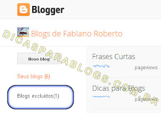 recuparar blog excluido