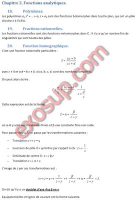 Fonctions de variables complexes cours et exercices corrigés