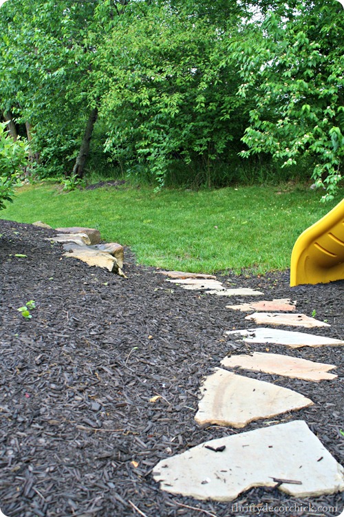 path with stones in garden path with stones in garden