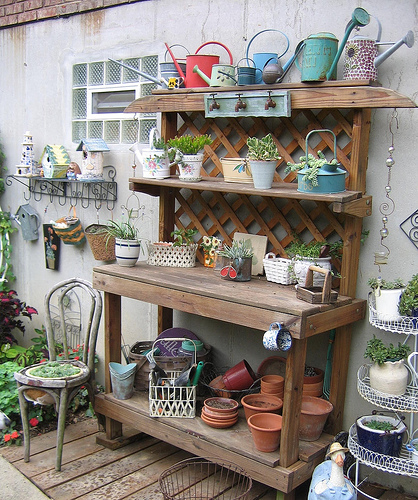 This potting area reminds me a lot of my mom for some reason. It is 